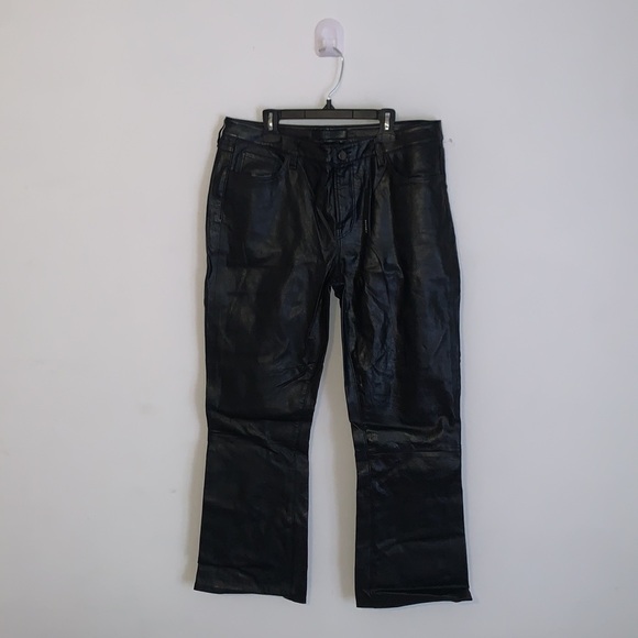 J Brand 100% LAMB LEATHER FLARE PANTS Size 30 - Picture 3 of 11